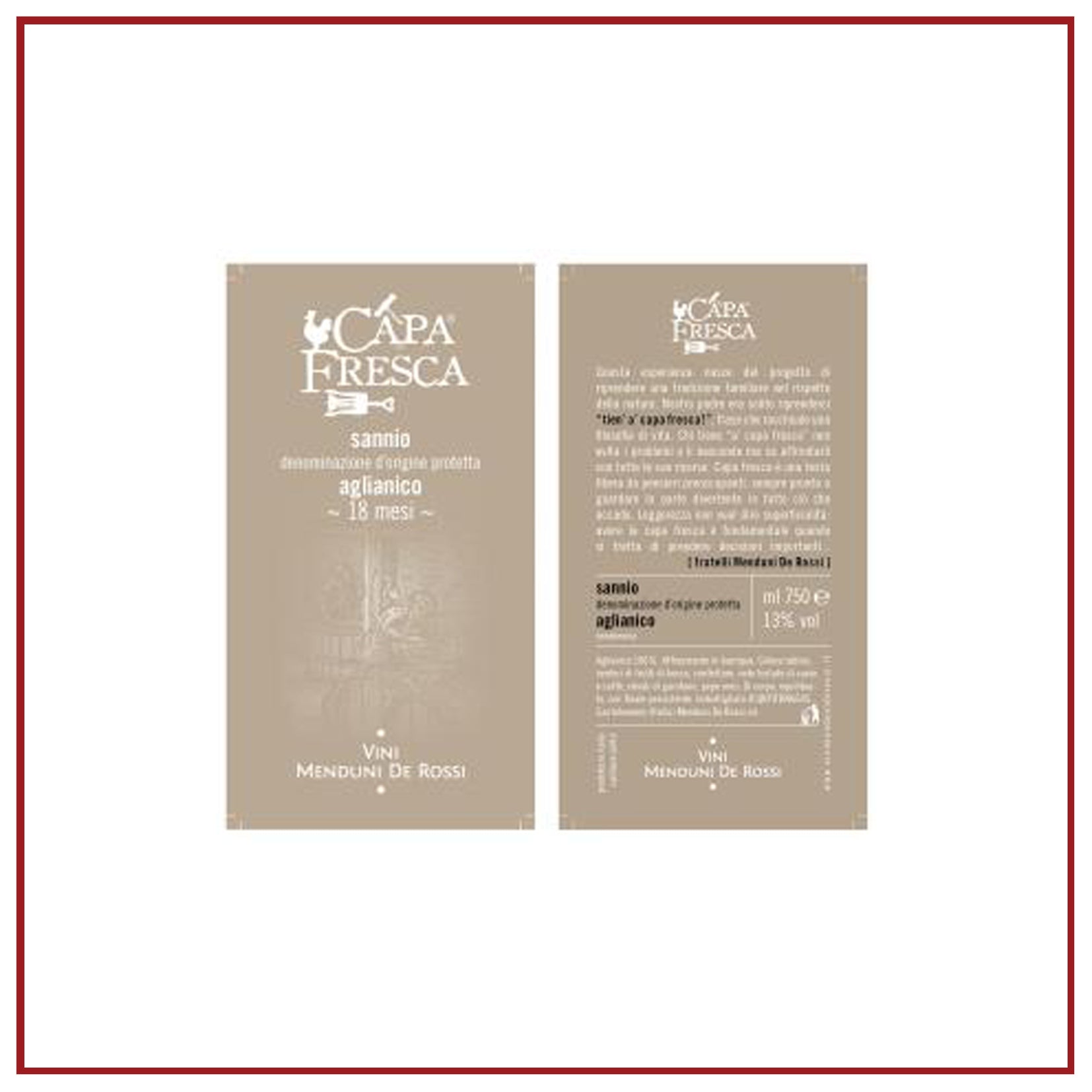 CAPA FRESCA Sannio Aglianico diciotto DOP 2012